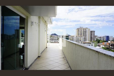 Varanda - Cobertura de apartamento à venda com 3 quartos, 100m² em Tanque, Rio de Janeiro