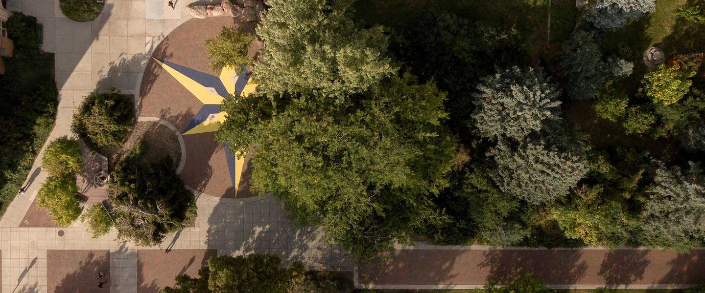 aerial view of Northwest Denver campus