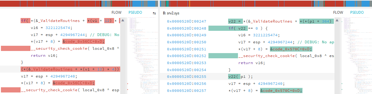 Pseudocode Binary Diffing