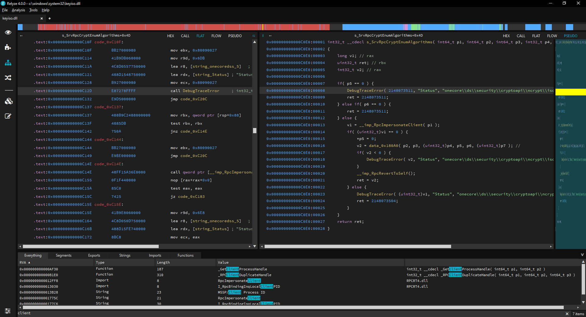 Decompile native code and understand a binaries behavior