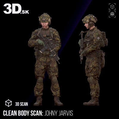 Clean Body 3D Scan Johny Jarvis Army