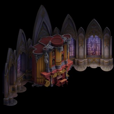 Gothic Organ 3D Model