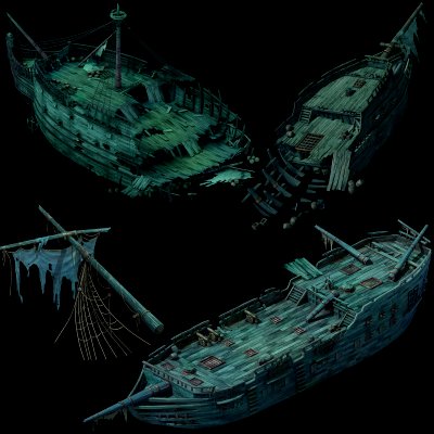 Shipwrecks 3D Model