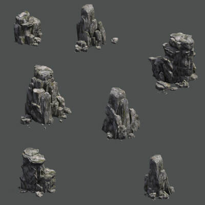 Stone Mountains 3D Model