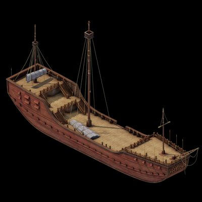 Wooden Boat 3D Model