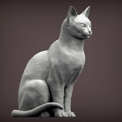 Abyssinian Cat 3D Print Model