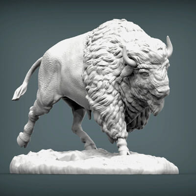 Bison 3D Print Model