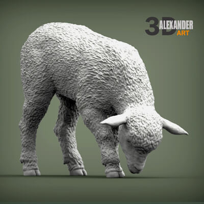 Lamb Eats 3D Print Model