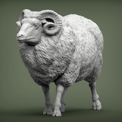 Walking Ram 3D Print Model