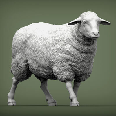 Walking Sheep 3D Print Model