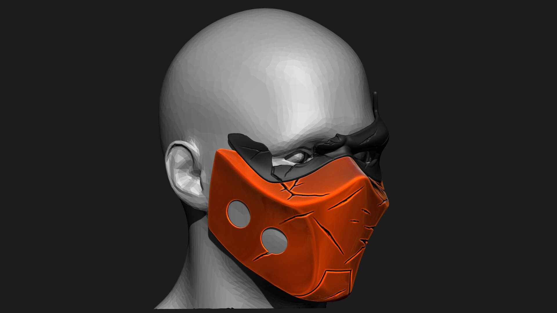 Red Hood Mask Damaged - DC Comics 3D Model