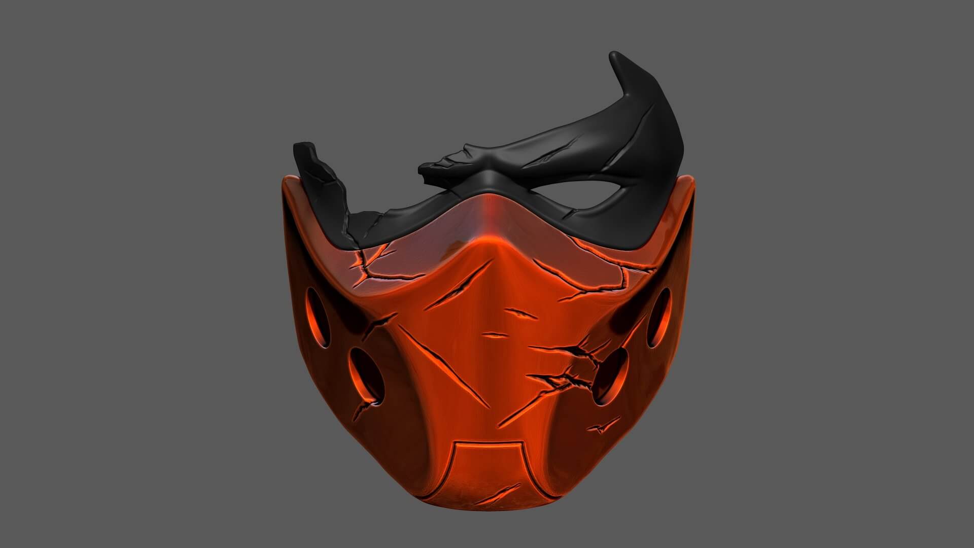 Red Hood Mask Damaged - DC Comics 3D Model