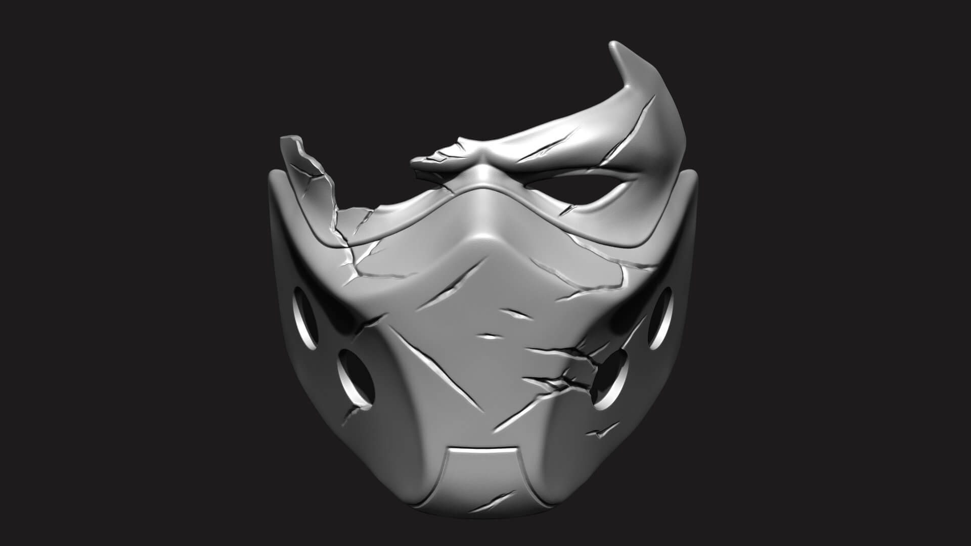 Red Hood Mask Damaged - DC Comics 3D Model