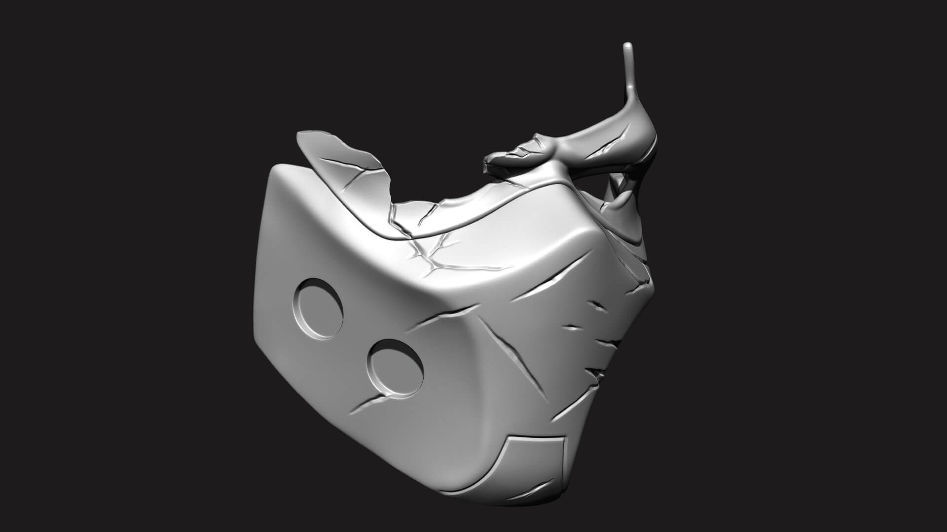 Red Hood Mask Damaged - DC Comics 3D Model