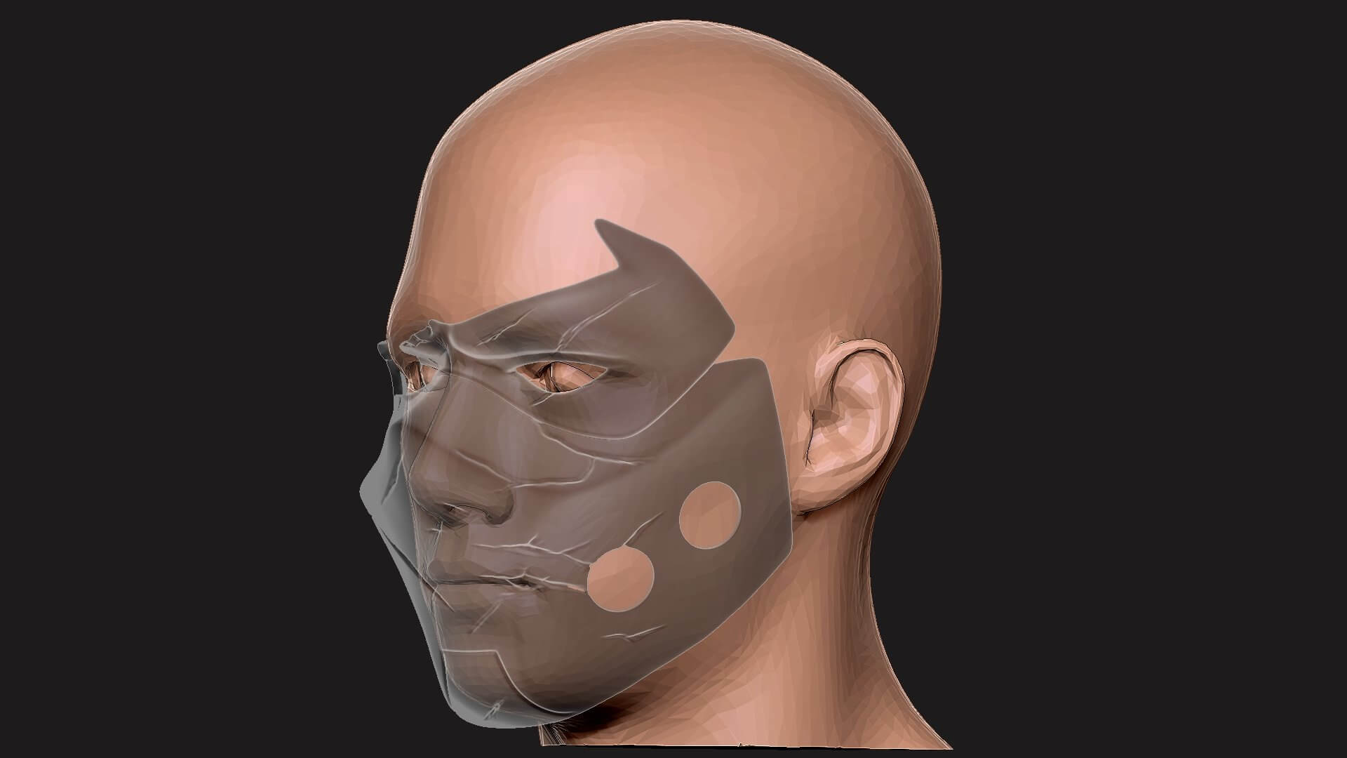 Red Hood Mask Damaged - DC Comics 3D Model