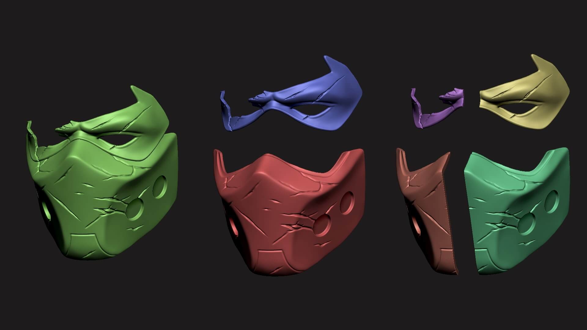 Red Hood Mask Damaged - DC Comics 3D Model