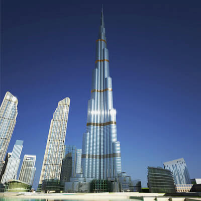 Dubai Burj Khalifa Area 3D Model