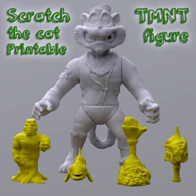 TMNT Scratch Printable 3D Model