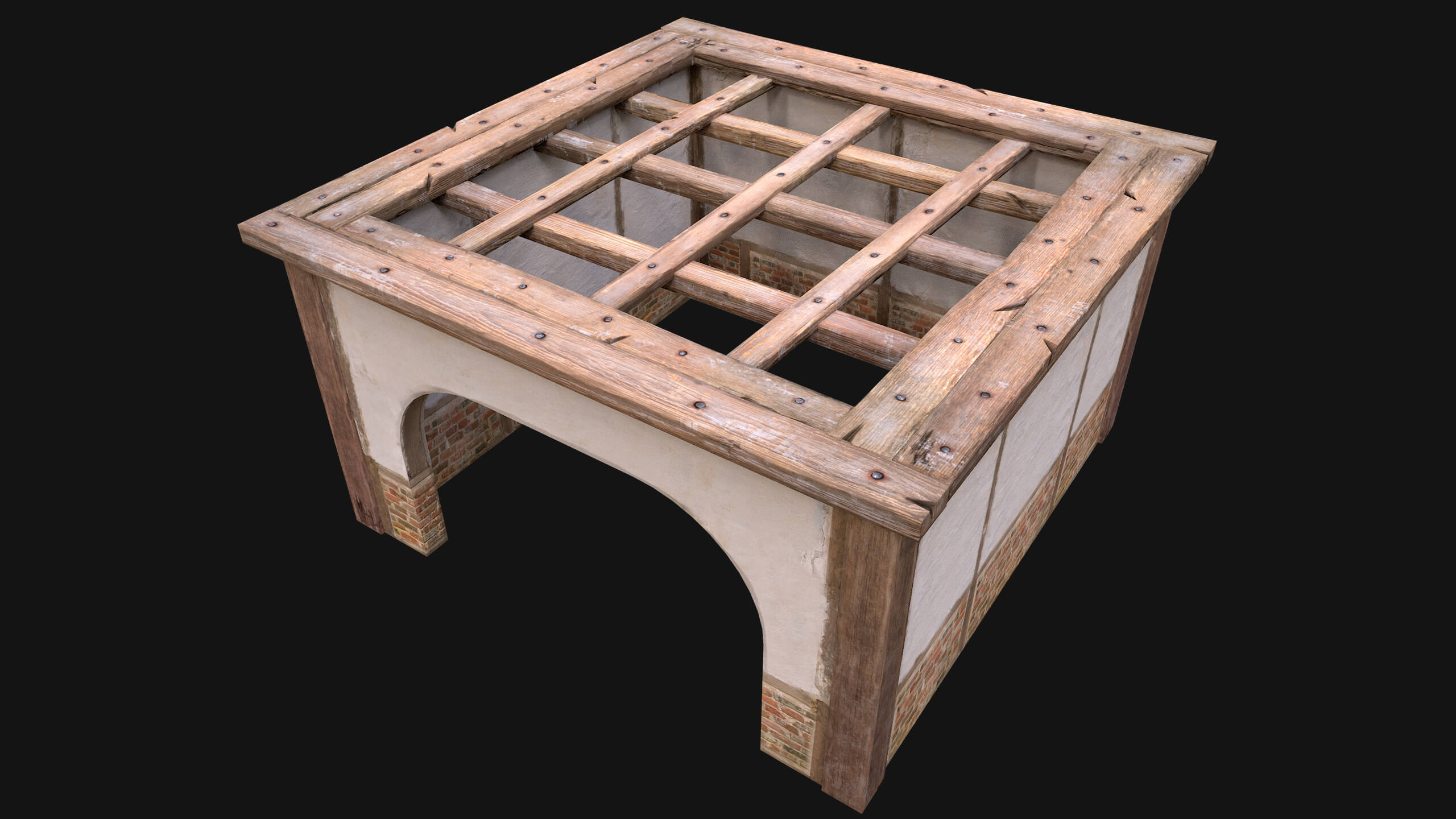 Wooden Roof Floor Medieval Pack 3D Model