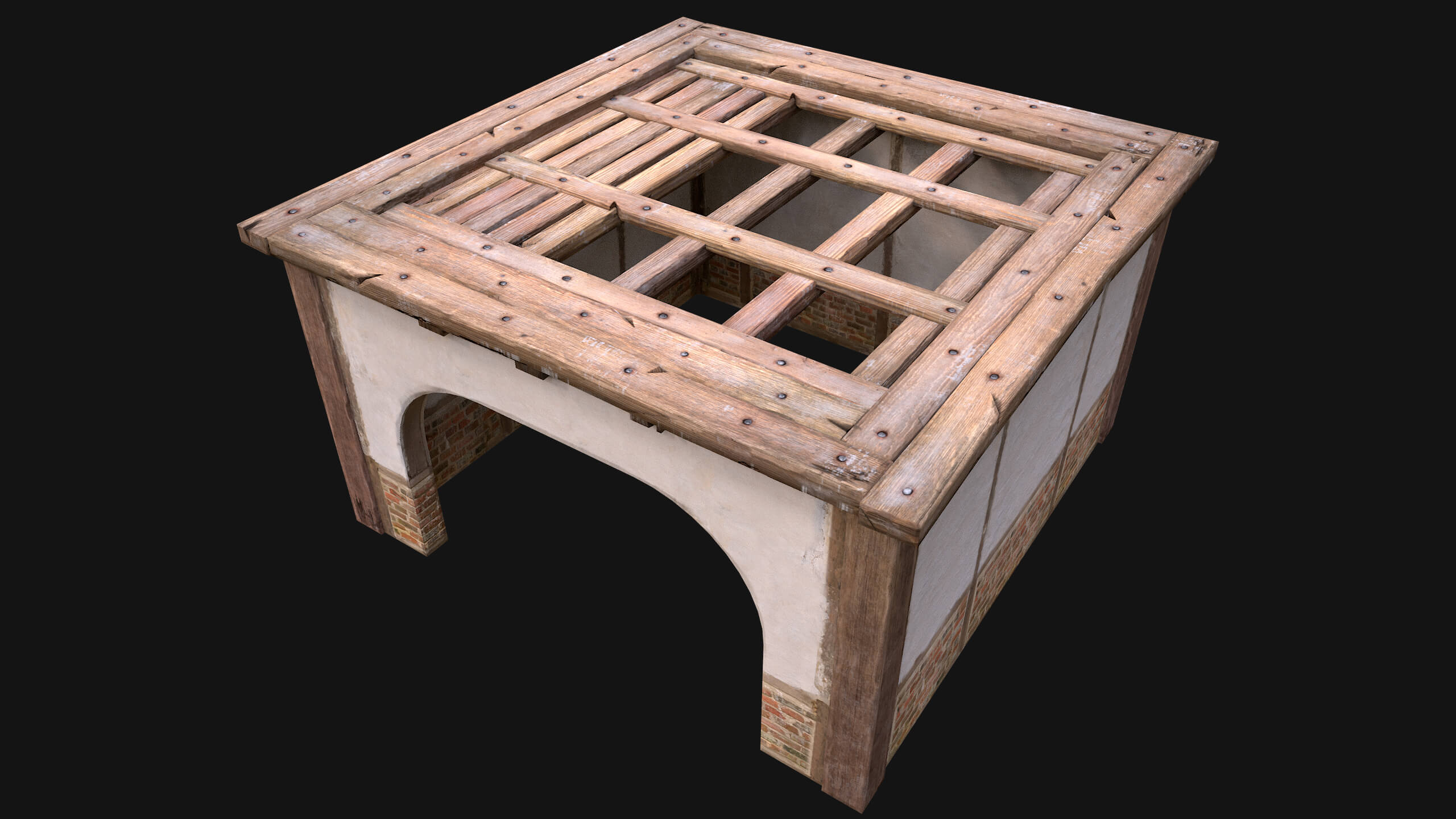 Wooden Roof Floor Medieval Pack 3D Model