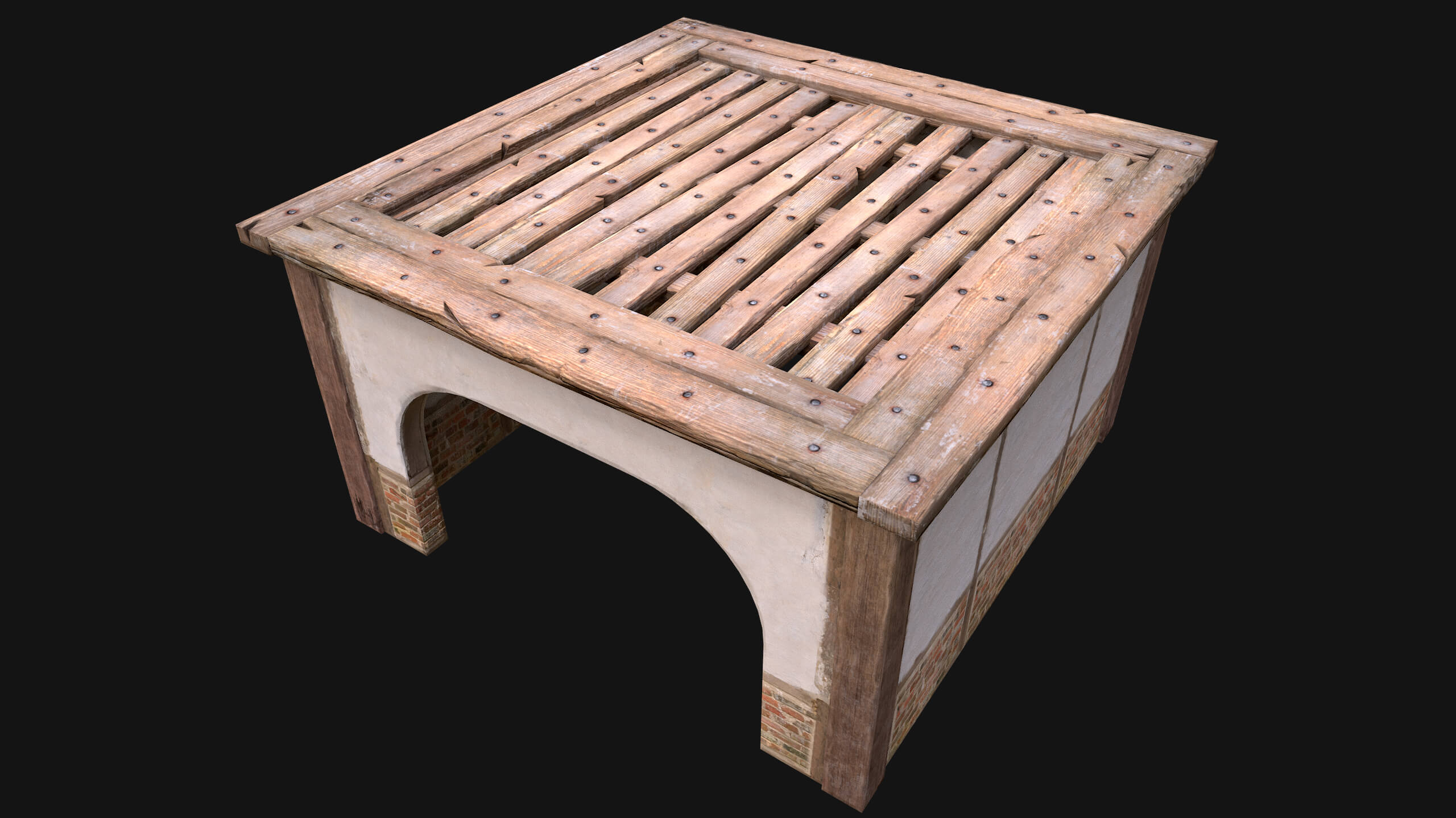 Wooden Roof Floor Medieval Pack 3D Model