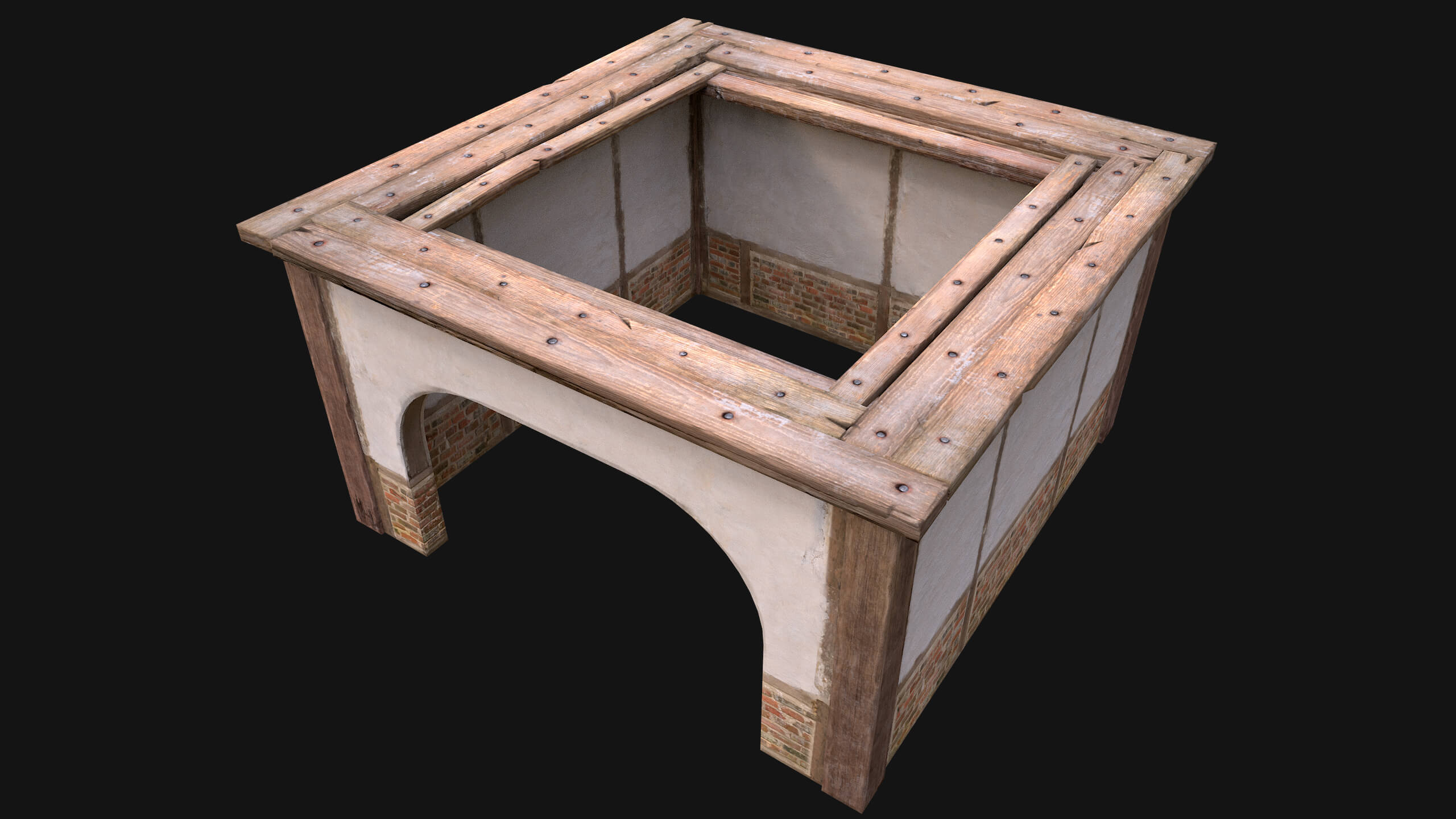 Wooden Roof Floor Medieval Pack 3D Model