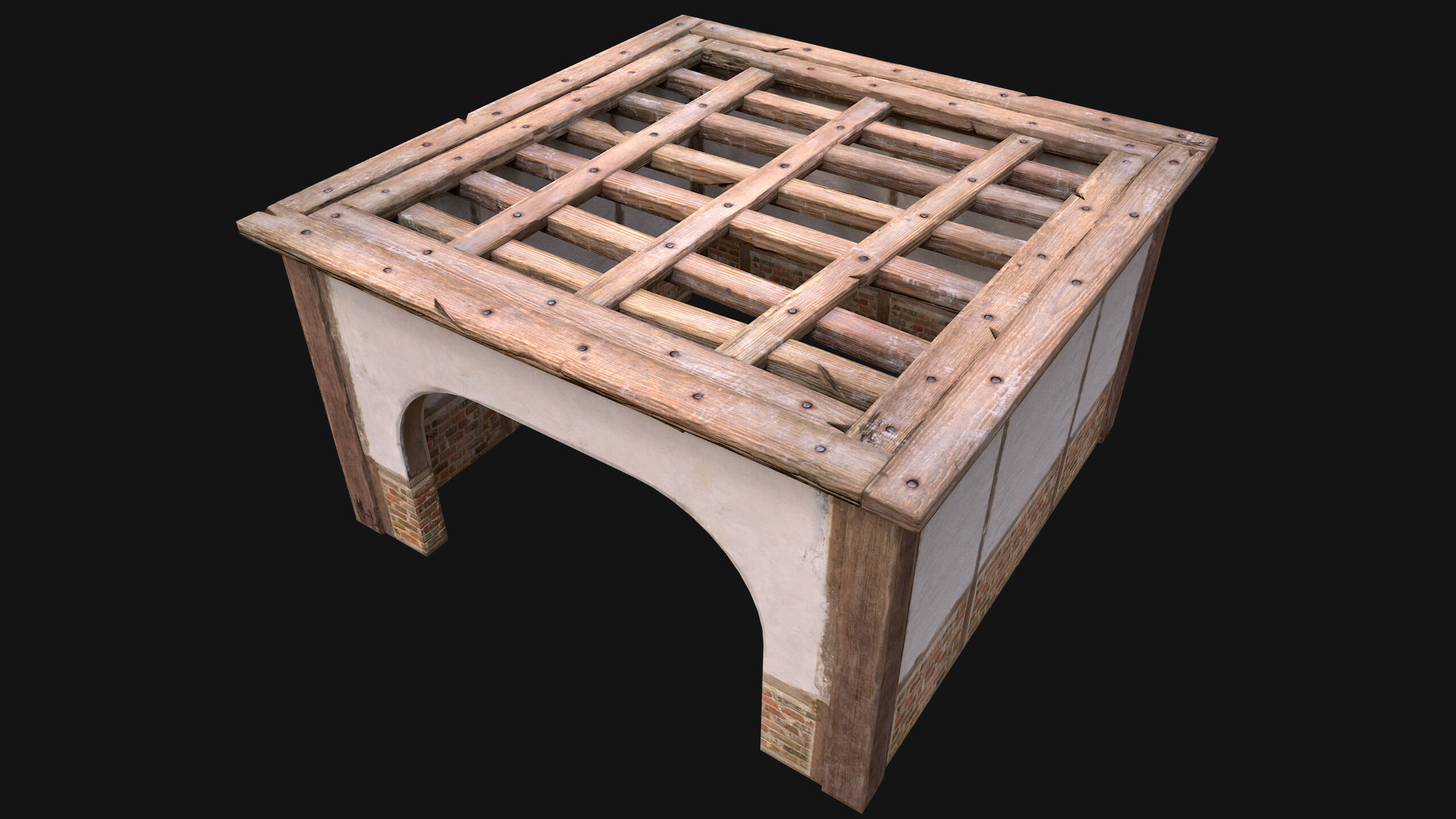 Wooden Roof Floor Medieval Pack 3D Model