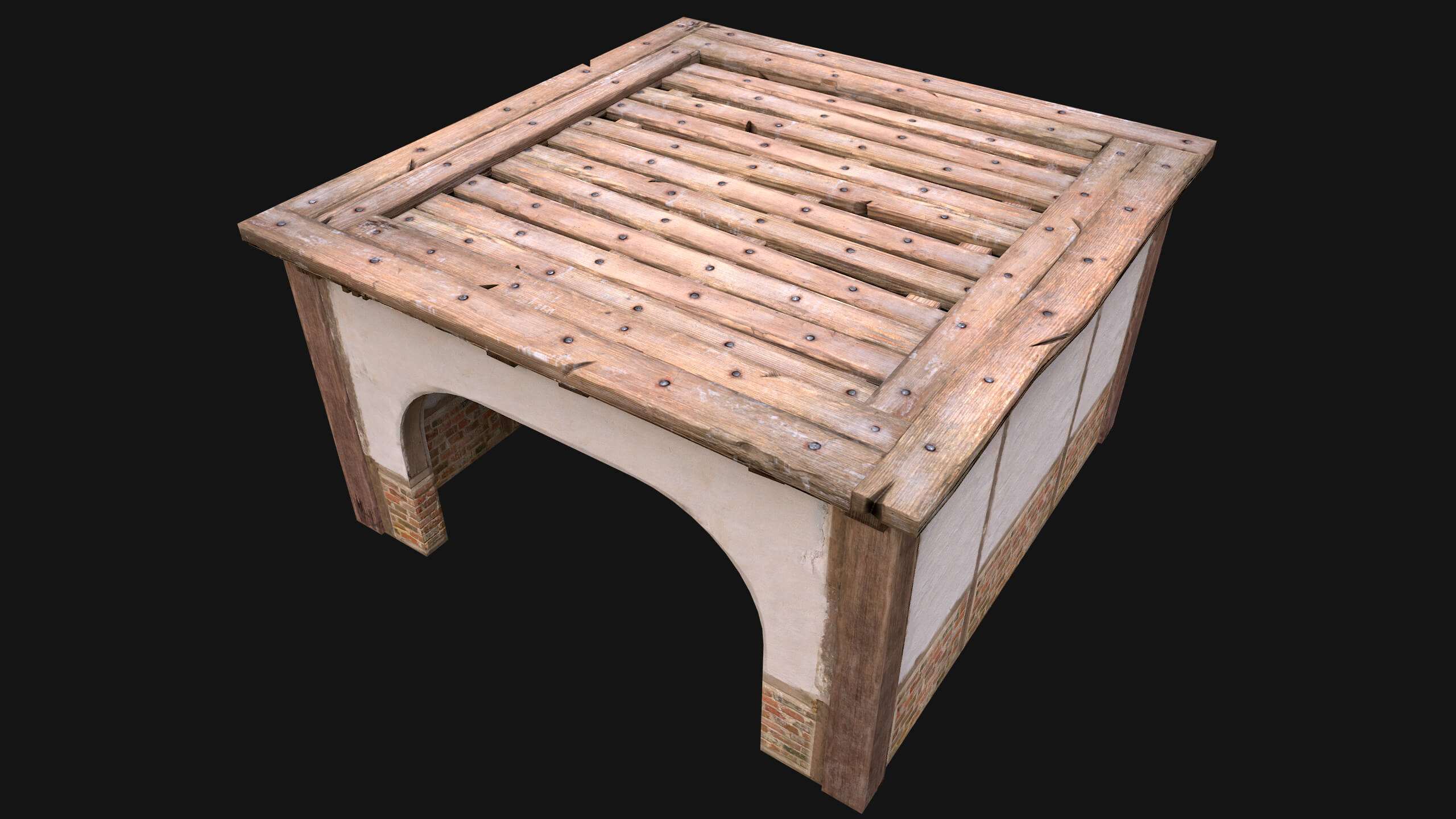 Wooden Roof Floor Medieval Pack 3D Model