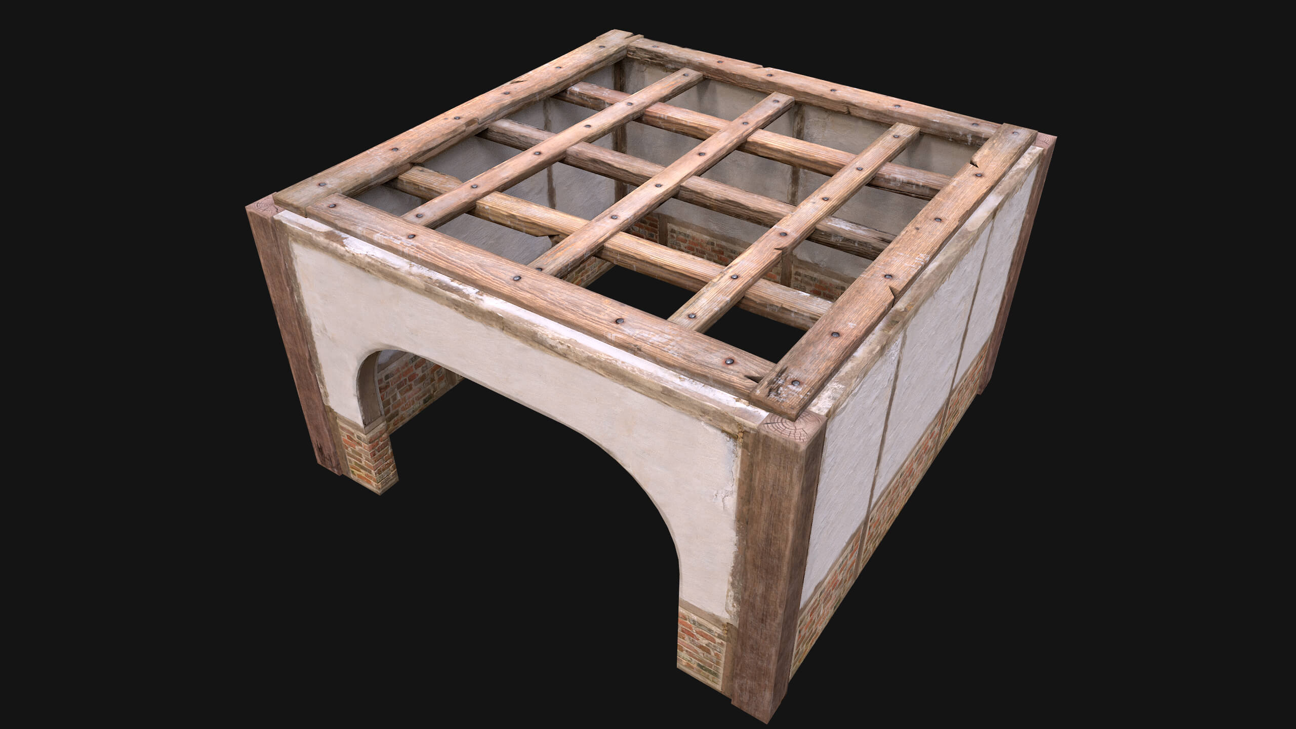 Wooden Roof Floor Medieval Pack 3D Model