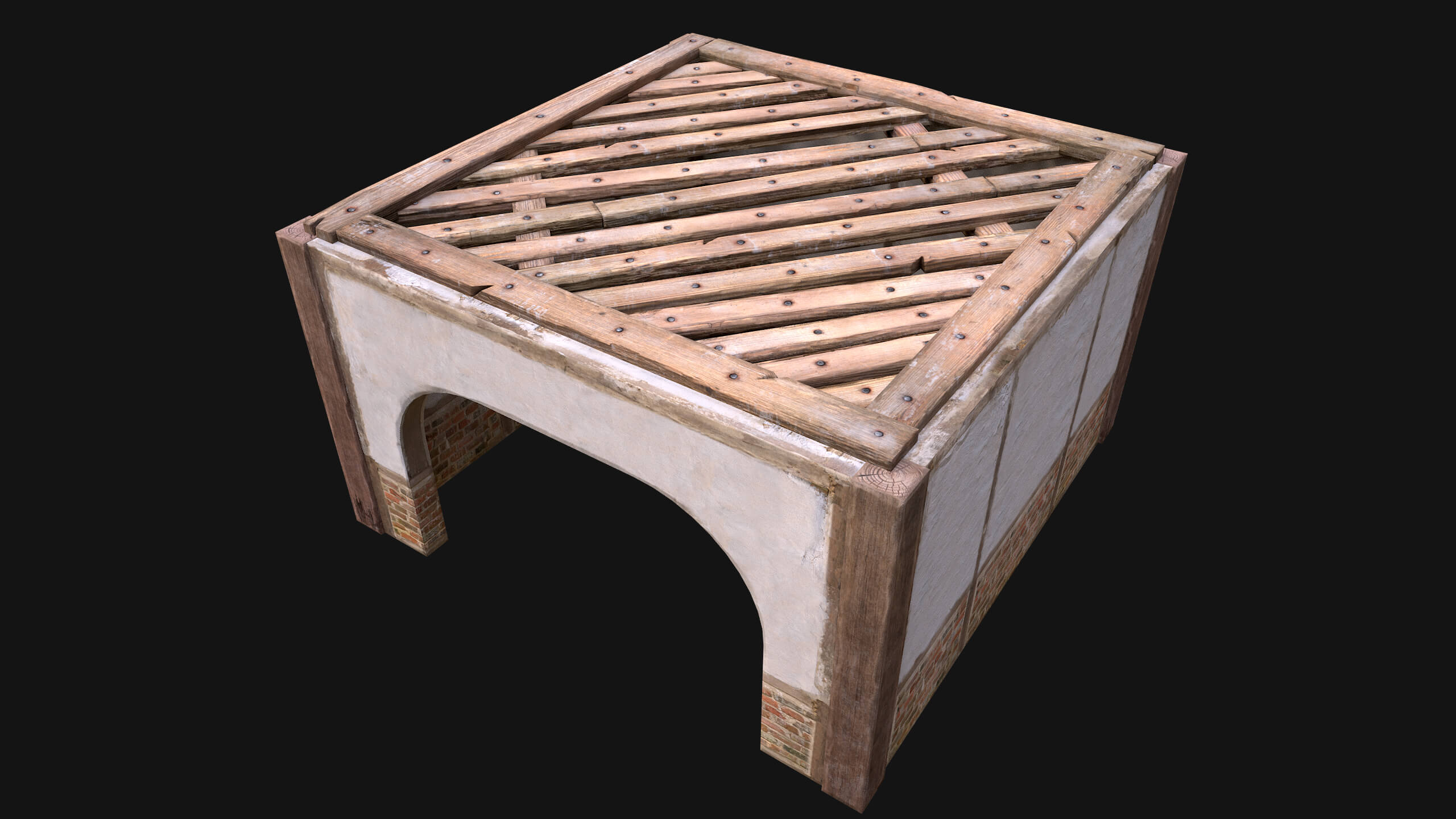 Wooden Roof Floor Medieval Pack 3D Model