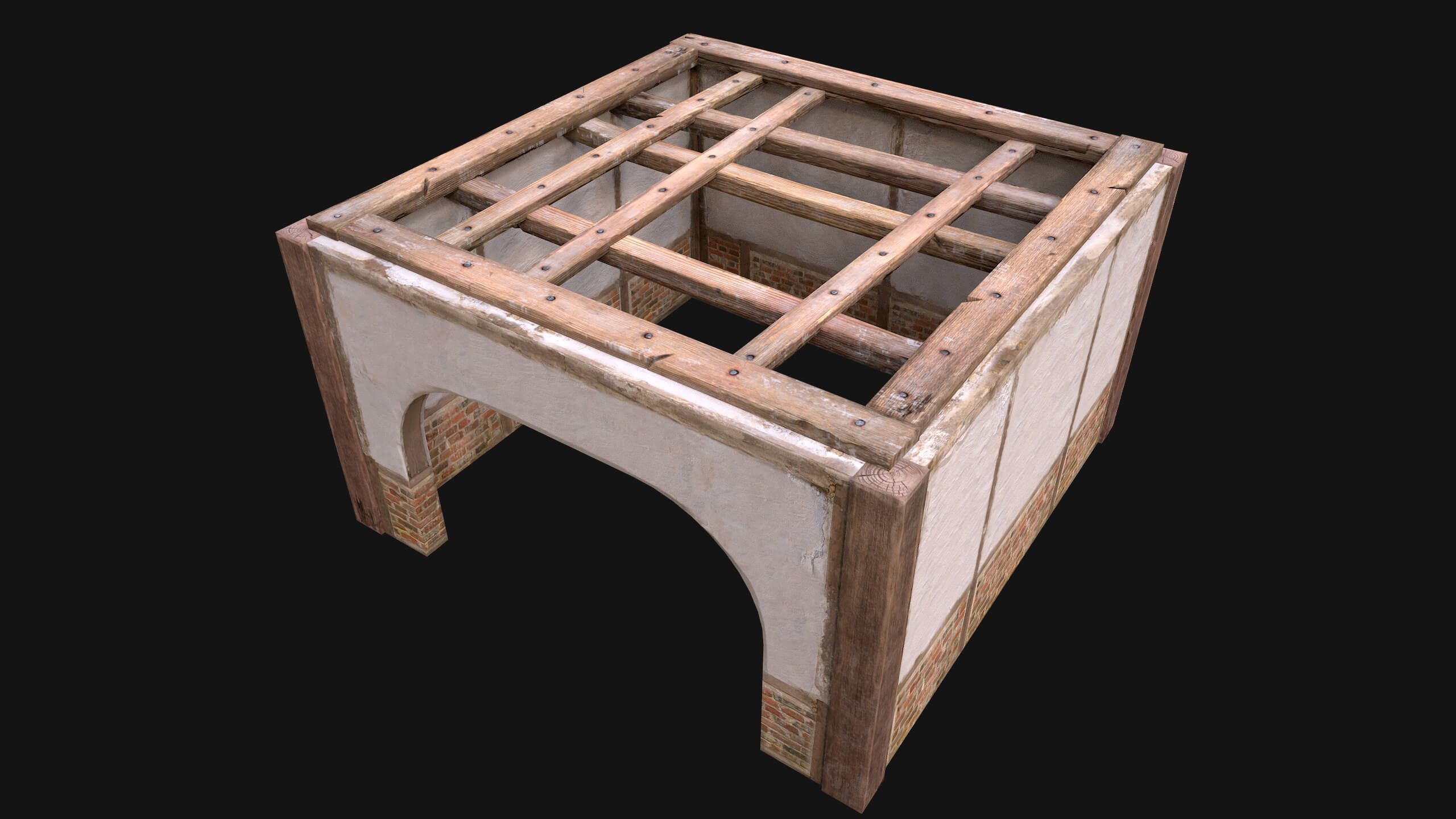 Wooden Roof Floor Medieval Pack 3D Model