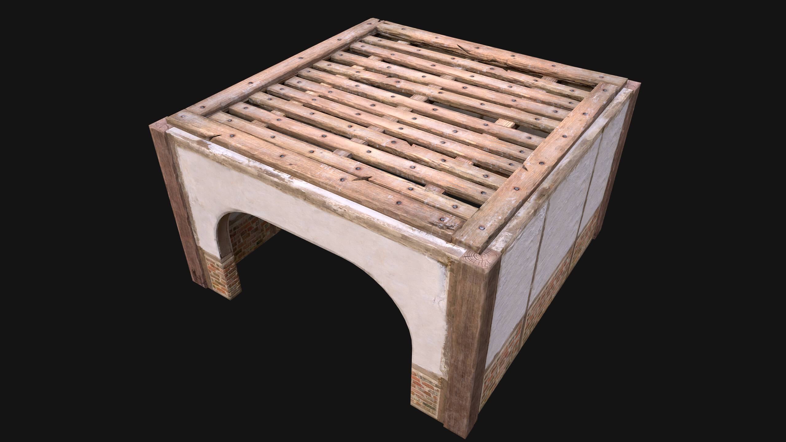 Wooden Roof Floor Medieval Pack 3D Model