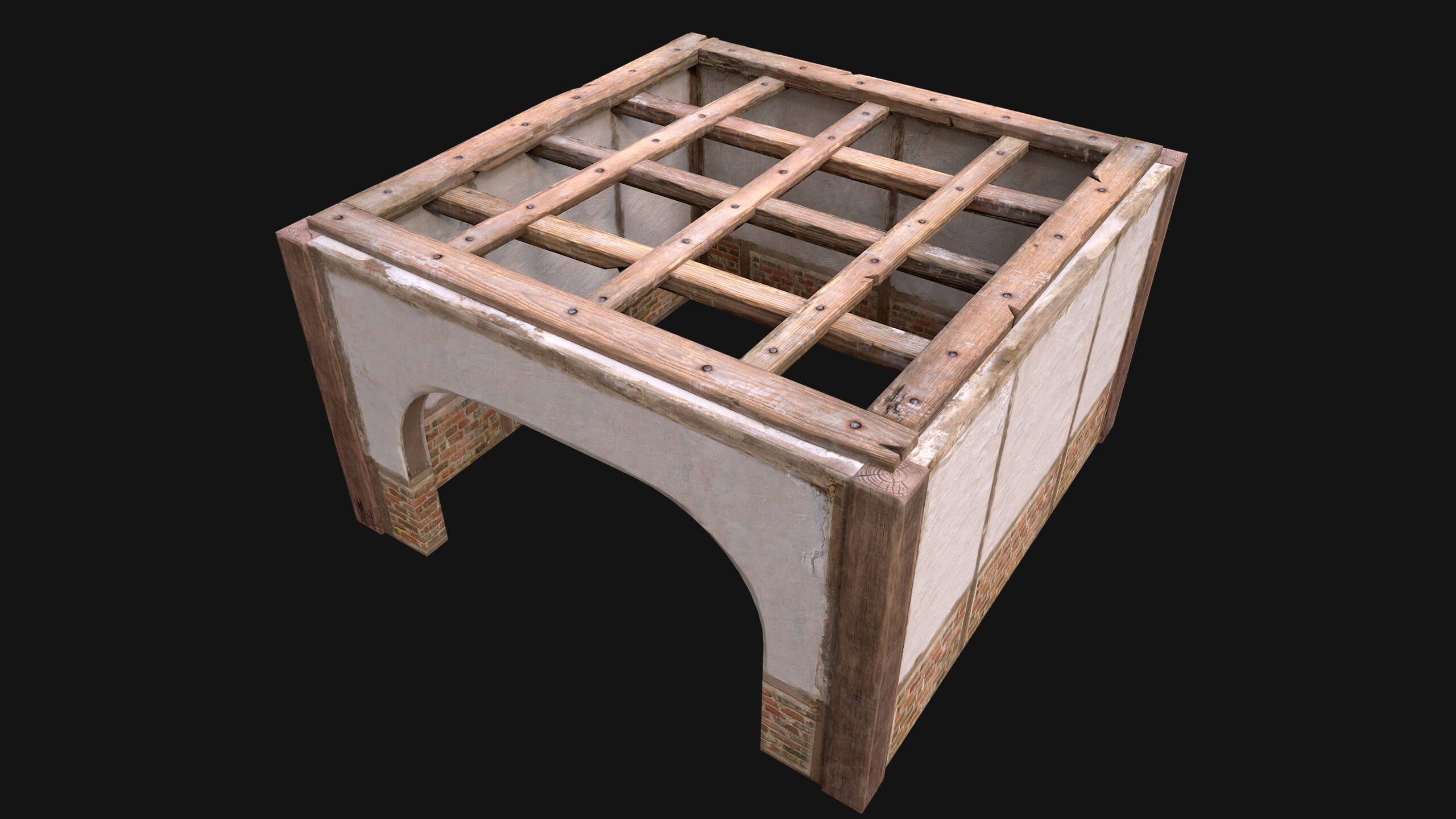 Wooden Roof Floor Medieval Pack 3D Model