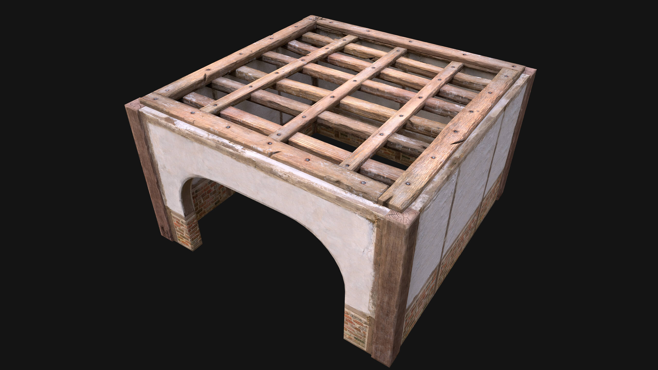 Wooden Roof Floor Medieval Pack 3D Model