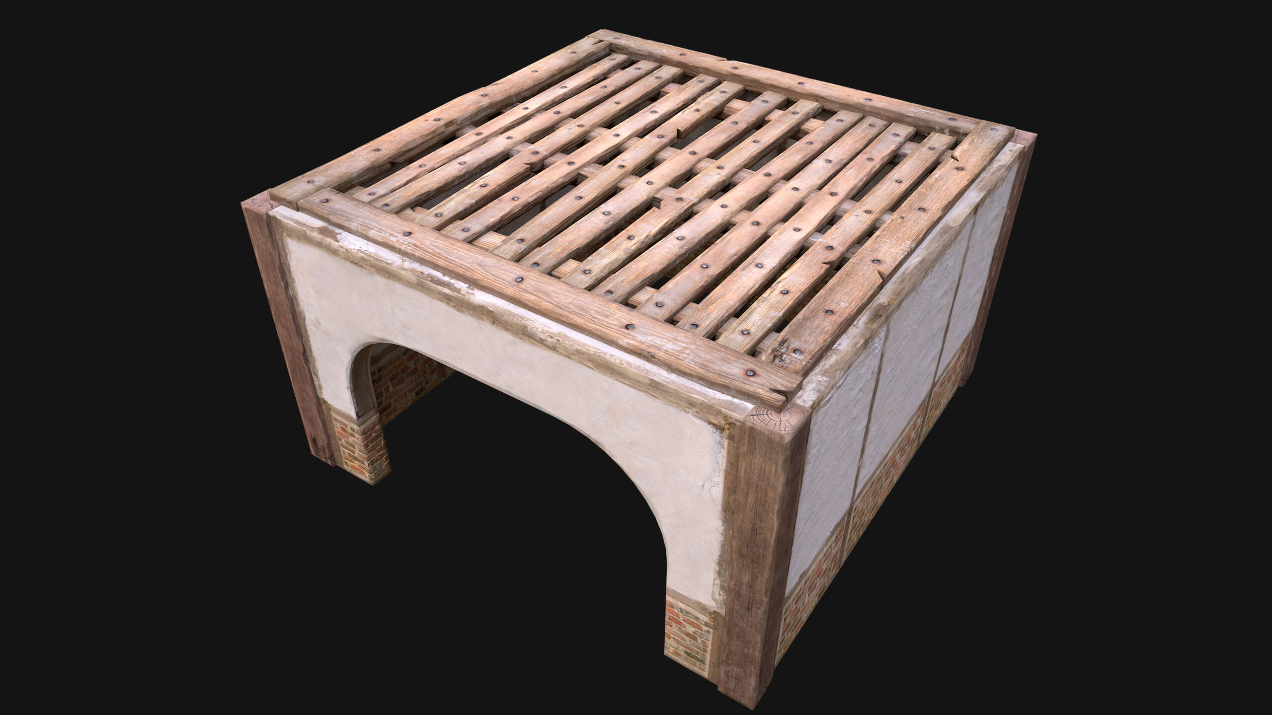 Wooden Roof Floor Medieval Pack 3D Model