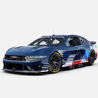 Ford Mustang Nascar 2024 Template 3D Model