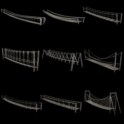 Rope Bridge Jungle Collection 3D Model