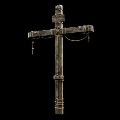 Wooden Crucifix Cross 3D Model