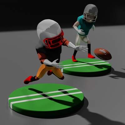 Football Player 3D Model