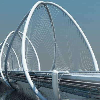 HD Futuristic Suspension Bridge