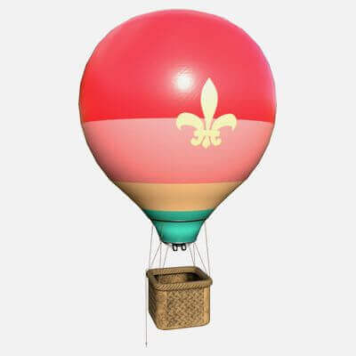 Hot Air Balloon 06 - Pink