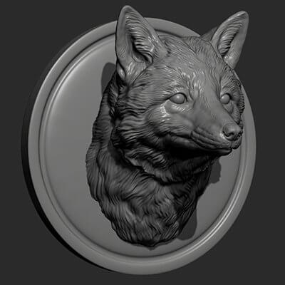 Fox Head 3D Model