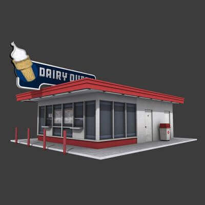 Dairy Queen Restaurant 3D Model