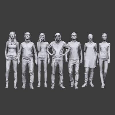 Casual People Pack Volume 12 3D Model