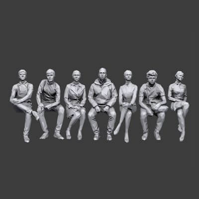 People Sitting Pack Volume 2 3D Model