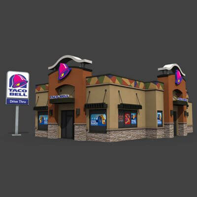 Taco Bell Restaurant 3D Model