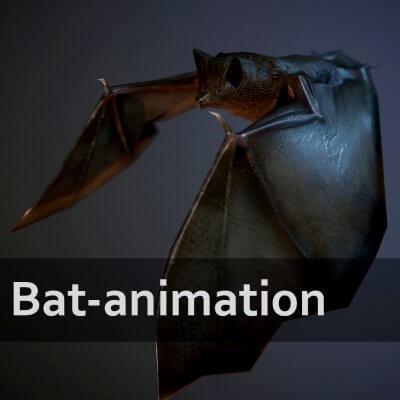 Bat Animation 3D Model