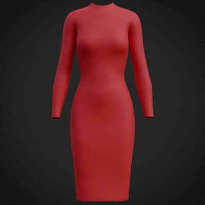 Sleeve Dress 3D Model