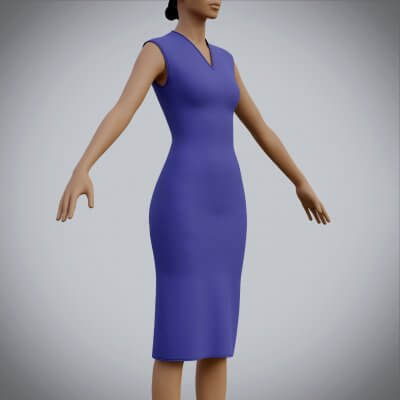 Sleeveless Dress 3D Model