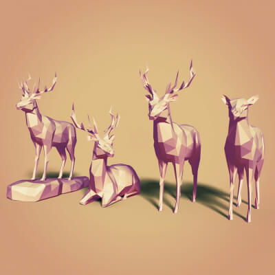 Polygonal Deers Pack